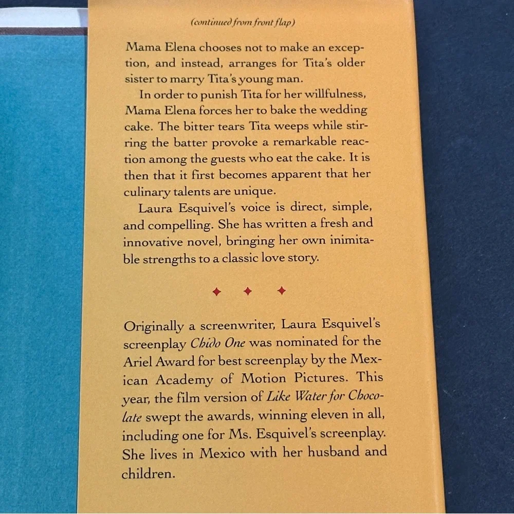 Like Water for Chocolate by Laura Esquivel | Fiction, Culinary | Hardcover Book - Picture 9 of 13